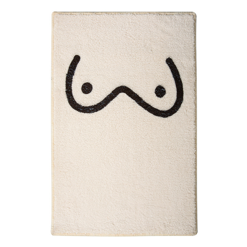 Abstract Line Human Body Toilet Bathroom Floor Mat