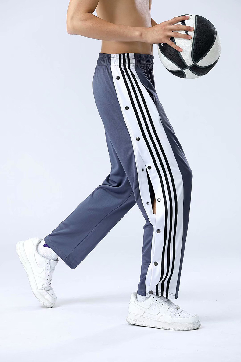 Three-sided Casual Button Pants Loose Straight-leg Pants