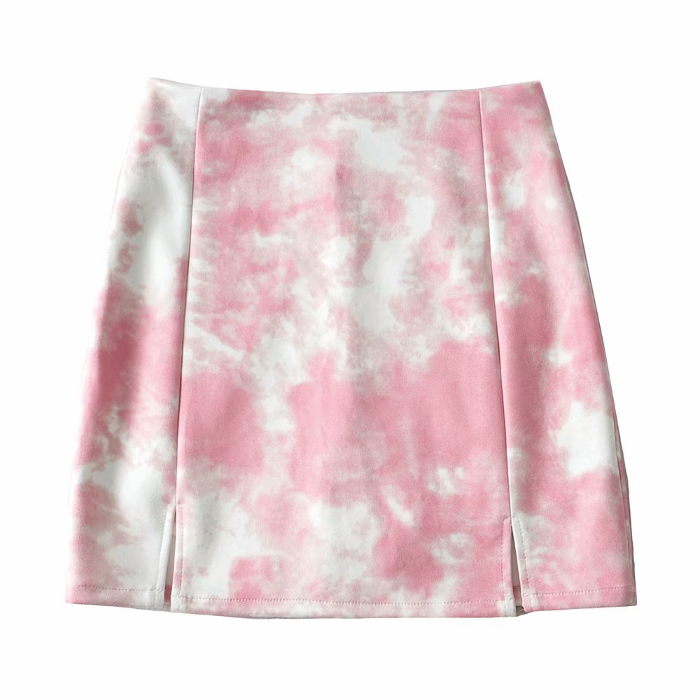 Title 4, Suede Tie-Dye Skirt Women