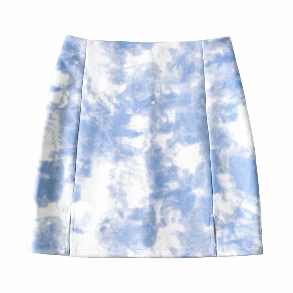 Title 3, Suede Tie-Dye Skirt Women