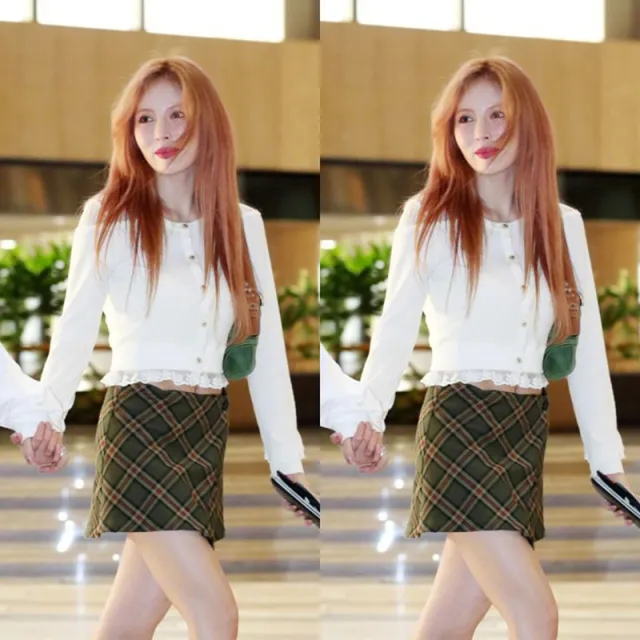 High Waist Plaid Irregular Skirt Temperament Retro Meat Covering Slim Short Skirt A M - Shop at LoveMi