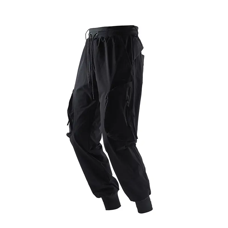 Men's Loose Casual All-Match Trousers Black Small Feet Overalls
