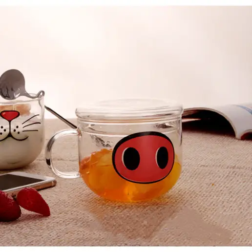 Cute Zip-top Glasses For Creative Moustache Cups