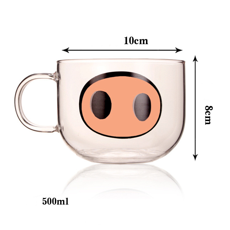 Cute Zip-top Glasses For Creative Moustache Cups