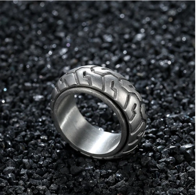 Retro ins Niche Design Tire Ring Male Can Rotate