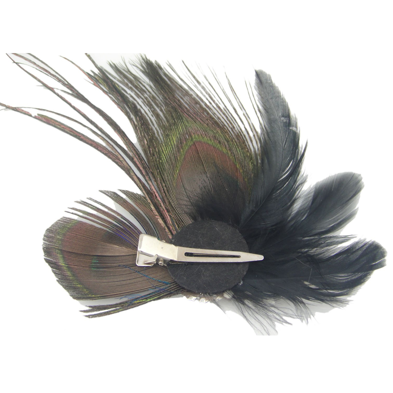 Title 1, Peacock Feather With Diamond Hairpin And Ball H...