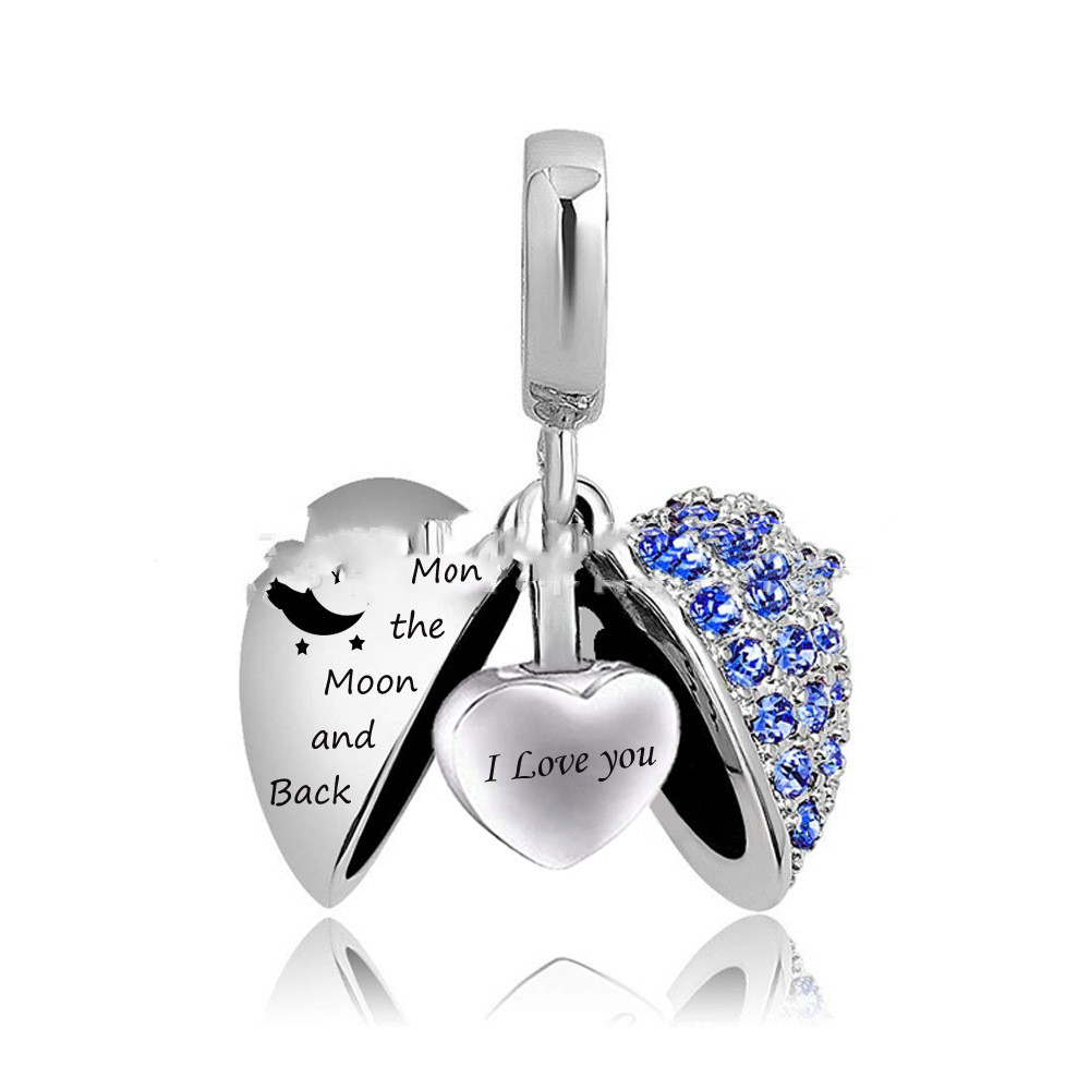 Wing Heart Pendant Stainless Steel Perfume Pendant