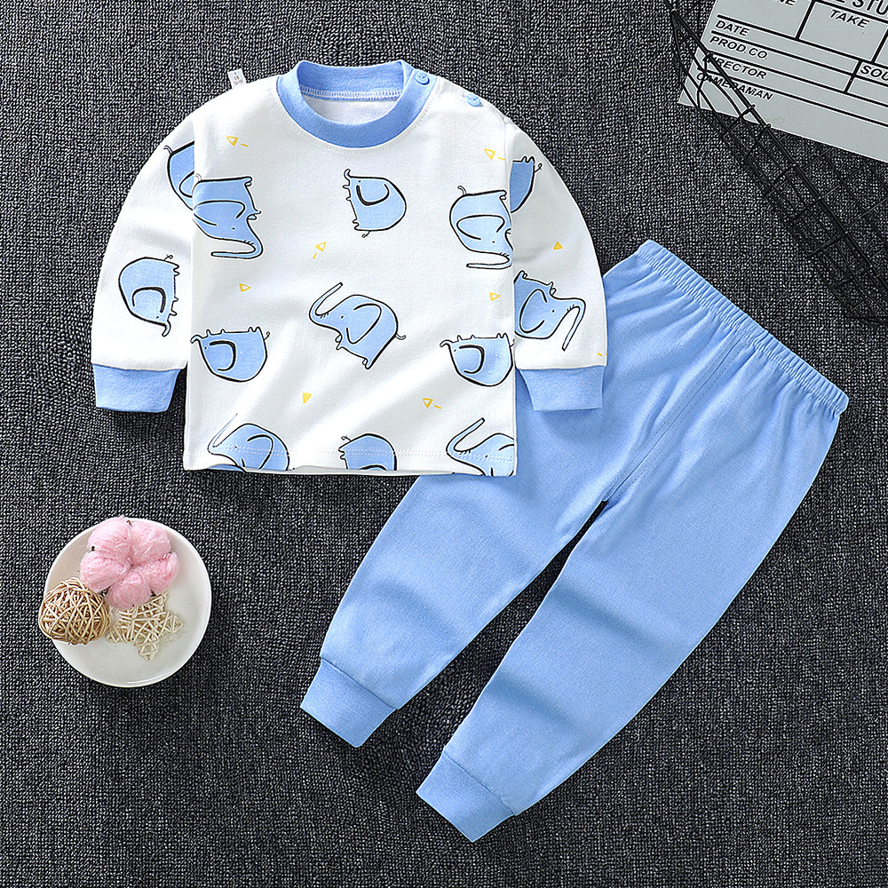 Children's Underwear Set cotton Two-piece Cotton Sweater Pajamas - Image 1