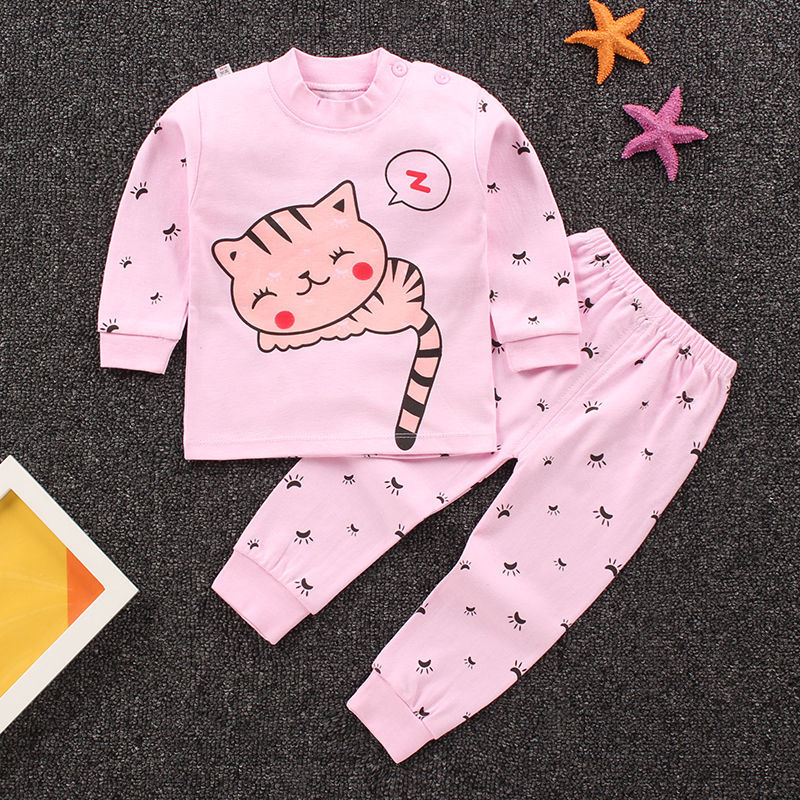 Children's Underwear Set cotton Two-piece Cotton Sweater Pajamas - Image 9