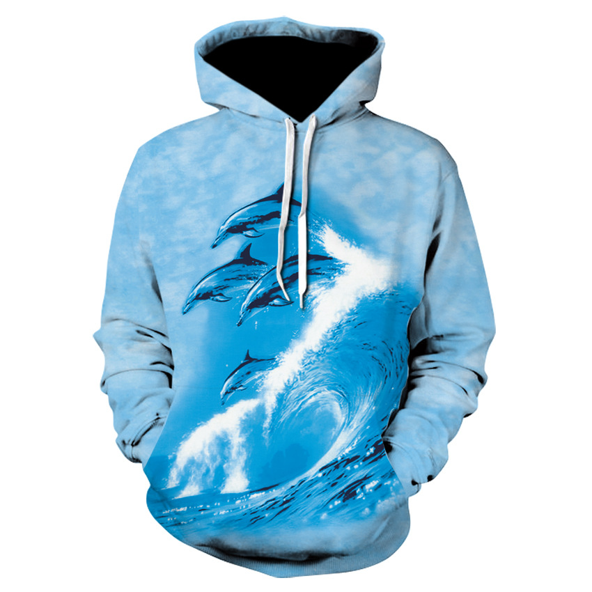 Digital Printed Loose Couple Hooded Sweater