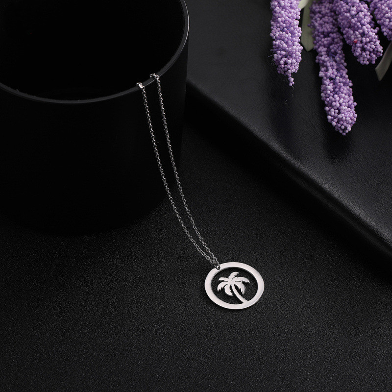 Personalized Stainless Steel Clover Necklace