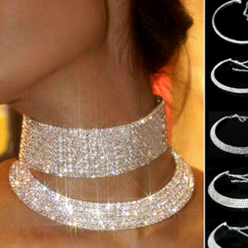Fashion Full Rhinestone Multi-Layer Short Ring
