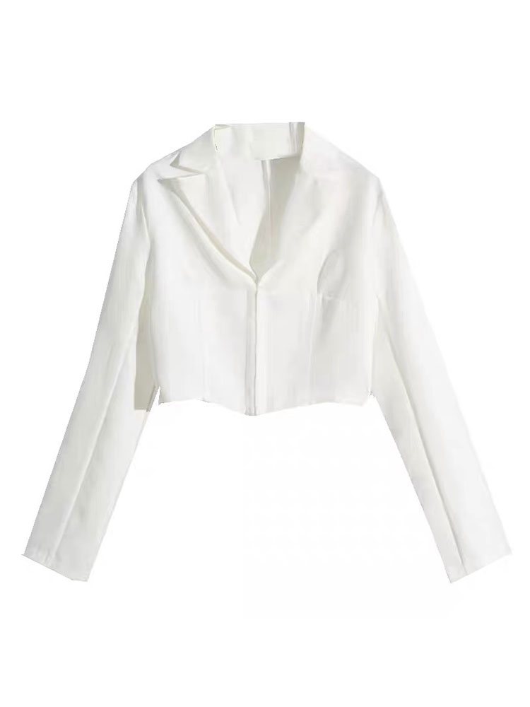 Niche Summer Short European And American White Coat