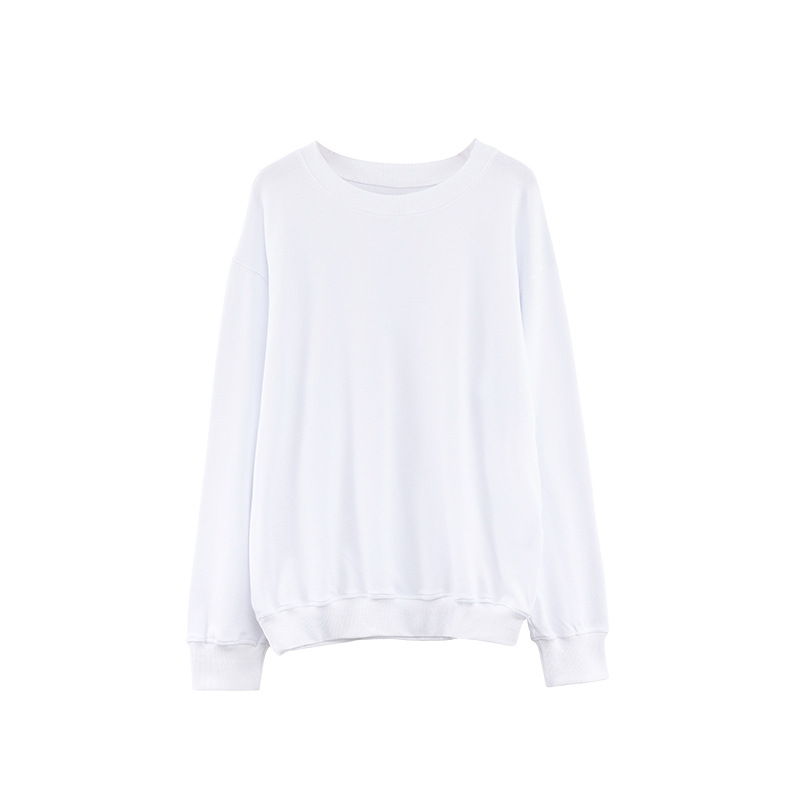 European And American Ins Bloggers Long-Sleeved Pure White Sweater Women