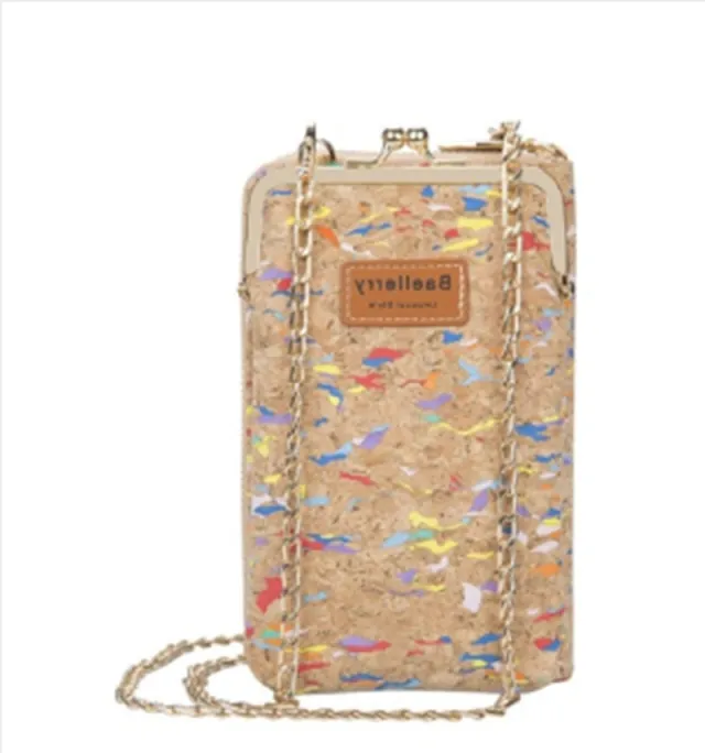 Diagonal Phone Bag Retro Wood Grain Printing Soft Leather - Shop at LoveMi