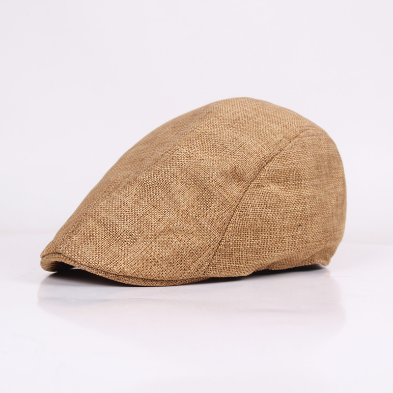 Cotton Linen Beret Spring And Autumn Men's Breathable Cap Forward Cap