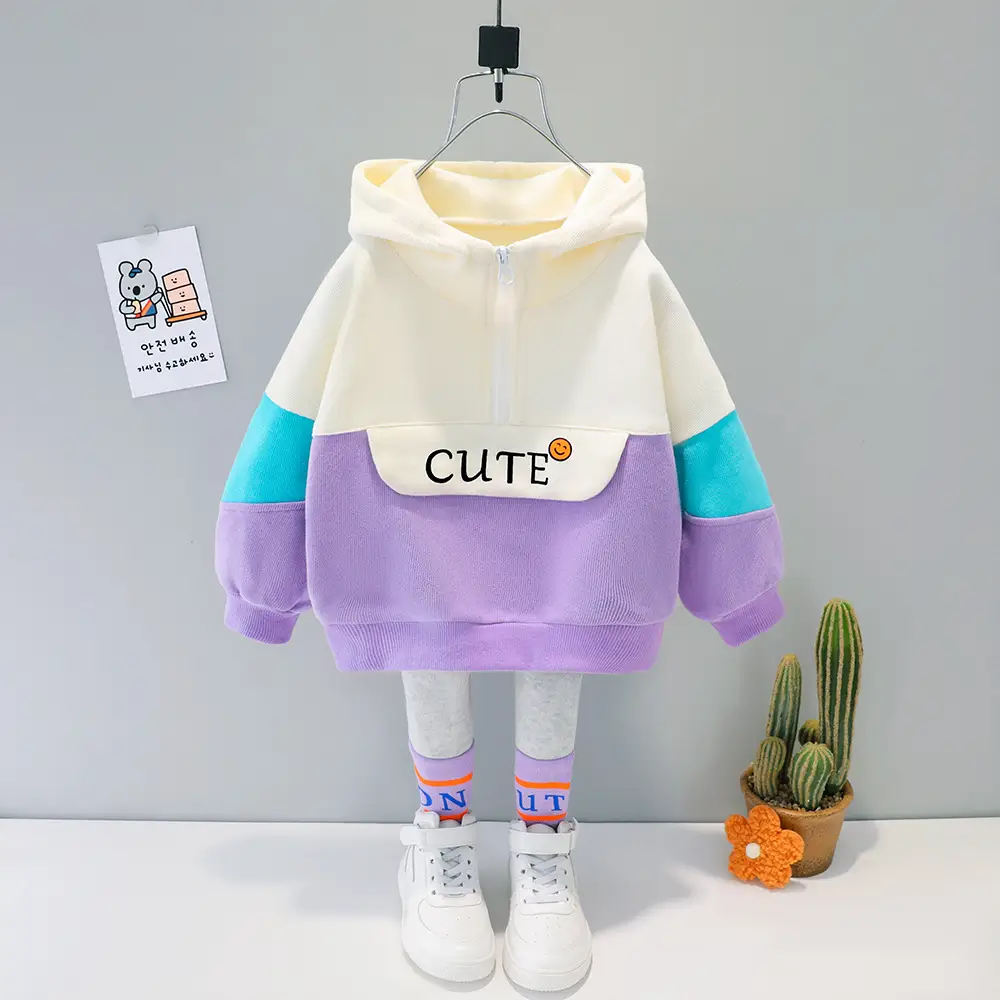 Spring And Autumn Children's Western Style Girls Two-piece Set
