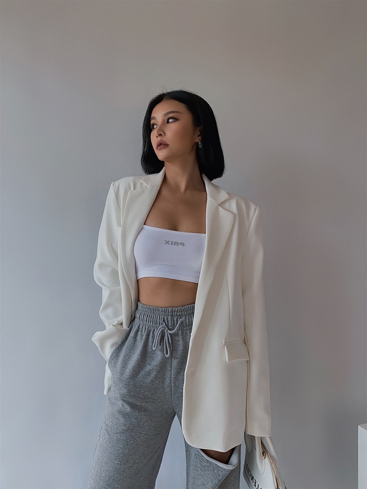 Autumn And Winter Thick Suit White Suit Jacket