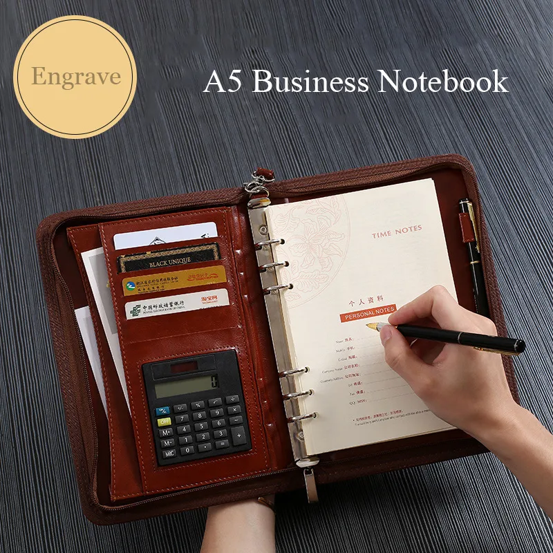 A5 Business Manager Folder Creative Zipper Bag Office Work