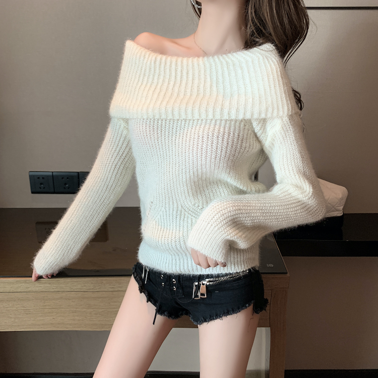 Title 3, Strickpullover mit vielseitigem One-Shoulder-De...