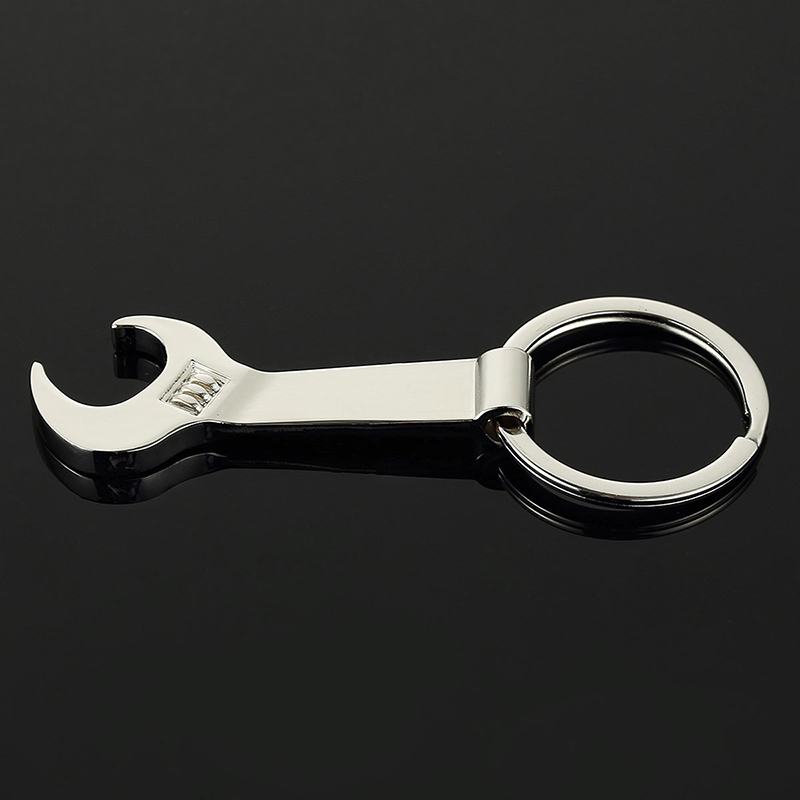 Personality Wrench Bottle Opener Metal Keychain New Wave Simulation Wrench Bottle Opener