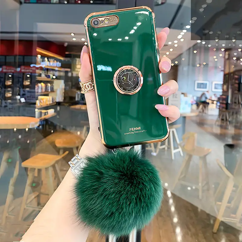 Autumn And Winter New Plush Ball Phone Case