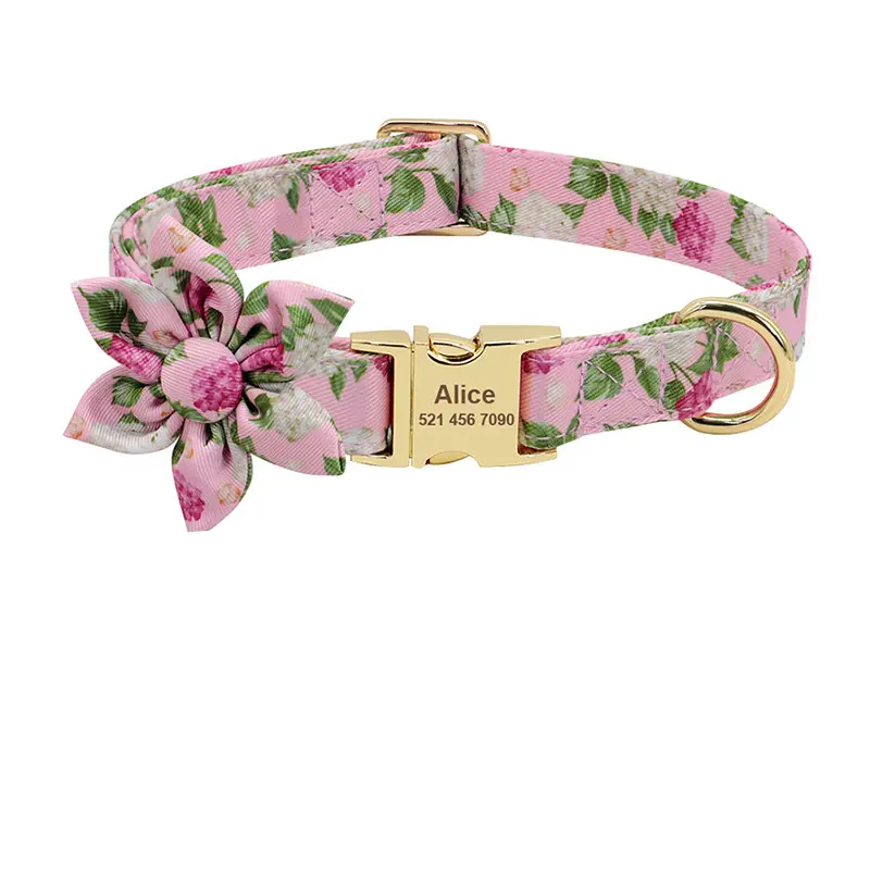 Fashion Printed Dog Collar Personalized Nylon Custom