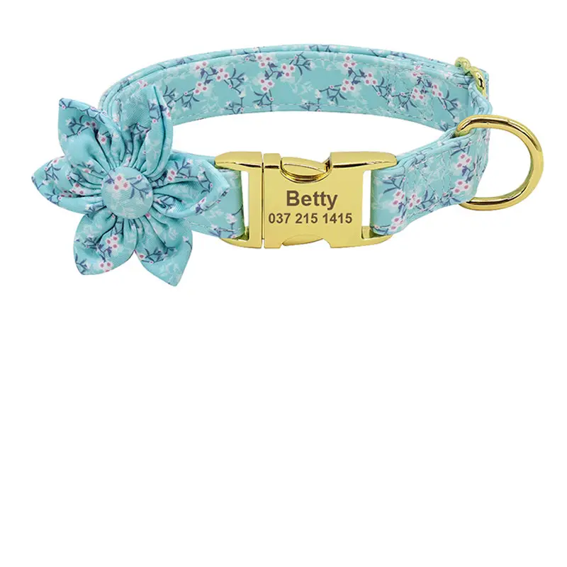 Fashion Printed Dog Collar Personalized Nylon Custom