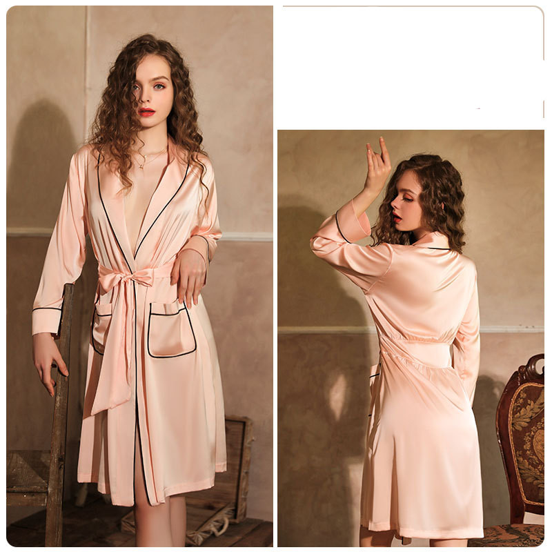 Title 2, Imitation Silk Nightgown Bathrobe Home Service