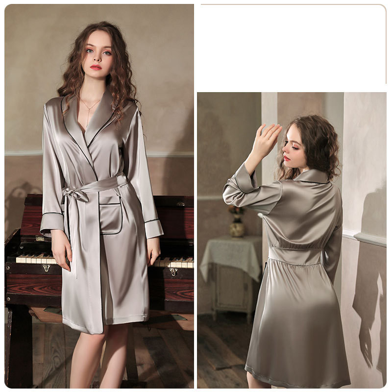 Title 4, Imitation Silk Nightgown Bathrobe Home Service