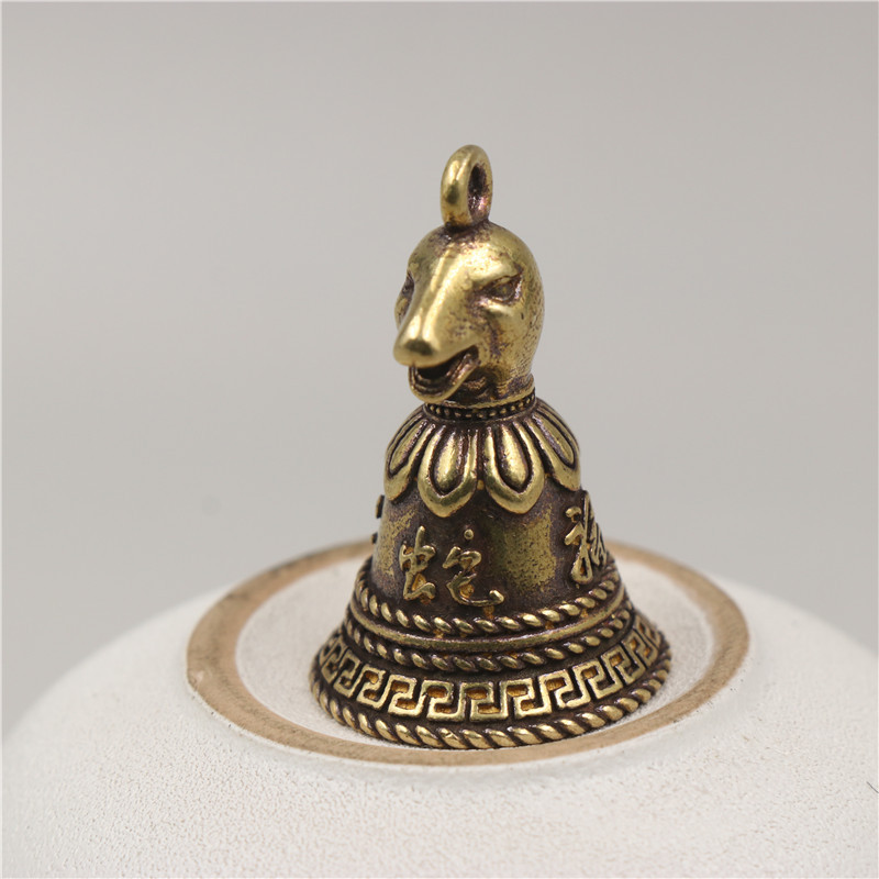 Pure brass bell zodiac key pendant zodiac copper bell