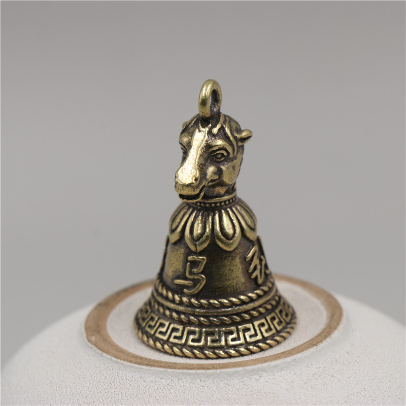 Pure brass bell zodiac key pendant zodiac copper bell