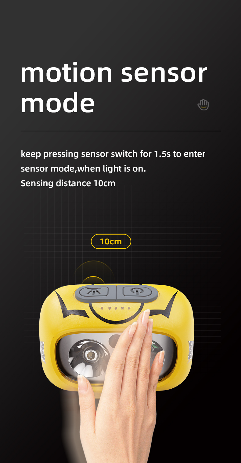 High-Brightness Headlamps Strong Light Long-Range Night Fishing Sensor Headlamps — foto 4