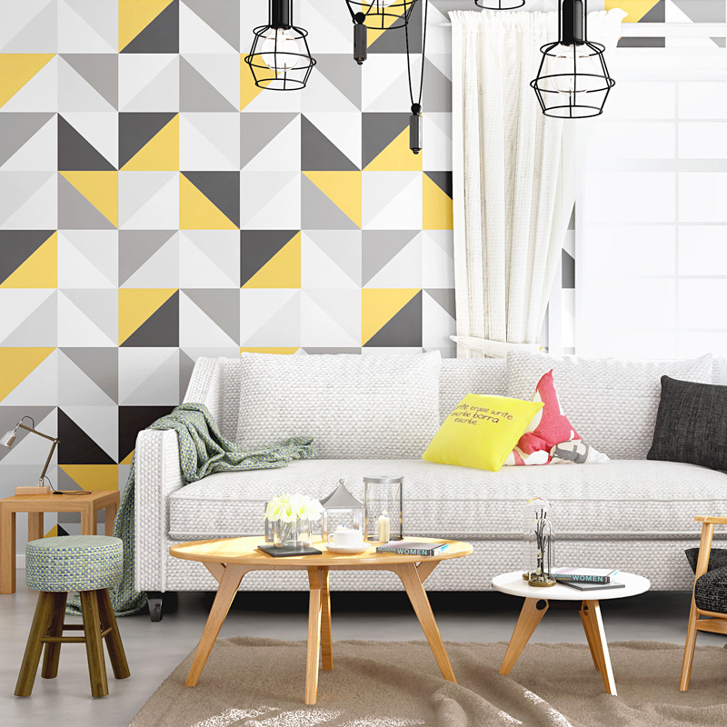 Square Grid Children Harajuku Style Japanese Style Guest House Room Background