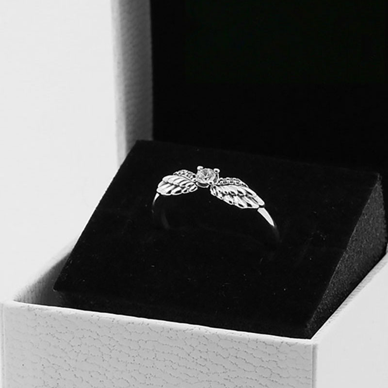 Fashion S925 Sterling Silver Angel Wing Ring
