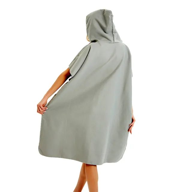 Changing Clothes Bathrobe Cloak Bath Towel Cloak Travel Vacation Beach Swimming Grey - Shop at LoveMi