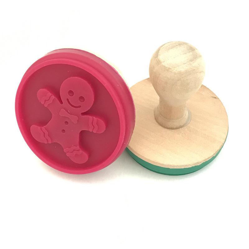 Silicone Biscuit Stamp With Wooden Handle
