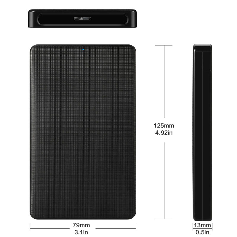 Title 5, USB 3.0 mobiele harde schijf box met grid patro...