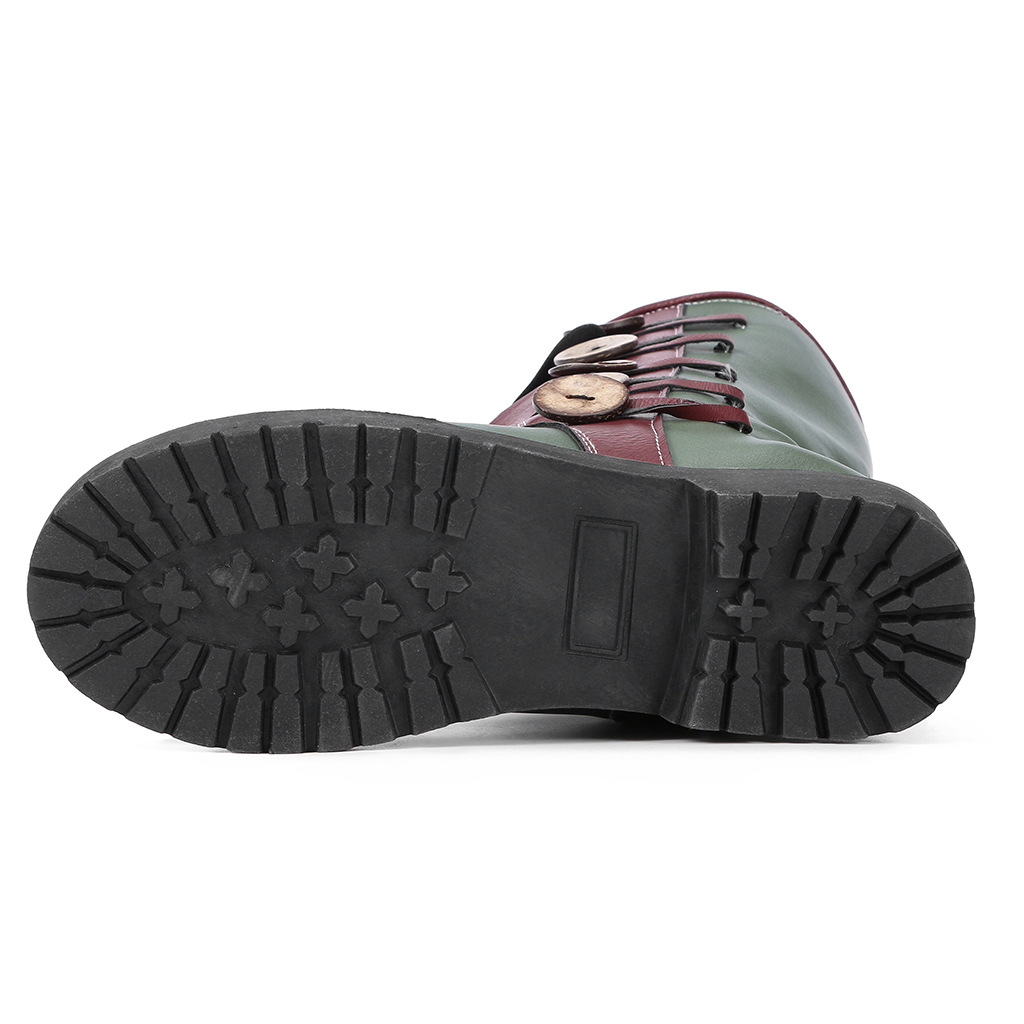 Women's Fashion Mid-Boots Color Matching Women Boots