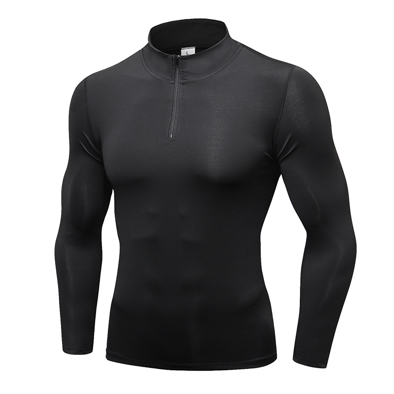 Stand-Up Collar Sweater Zipper Compression Garment