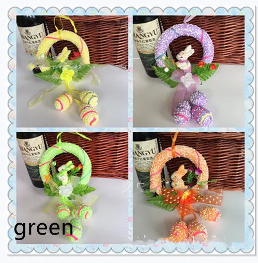 Easter Egg Decorations DIY Round Bunny Ring Egg Crafts For Family Kindergarden Ornaments