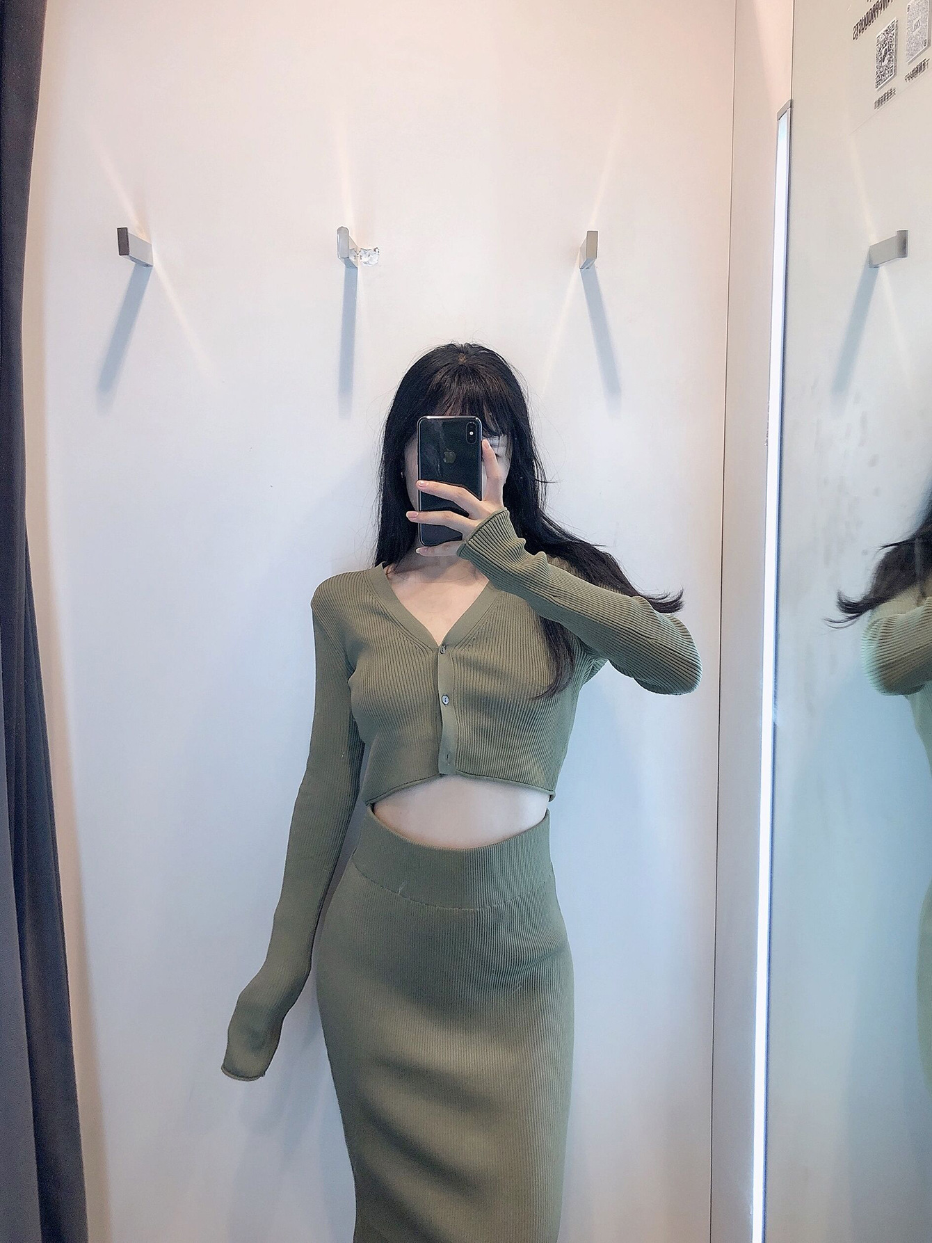 Ladies Elastic Wrap Hip High Waist Skirt