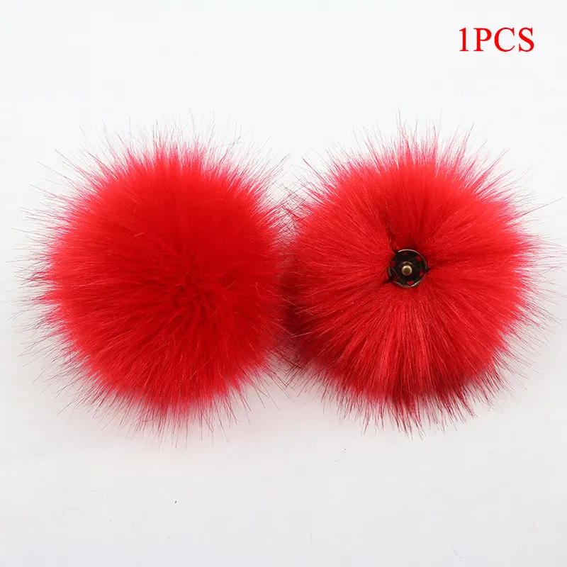 Artificial Fur Ball Imitated Fox fur Ball Fashion Hat Ball Fake Fur Ball Diy Jewelry Accessories - Red