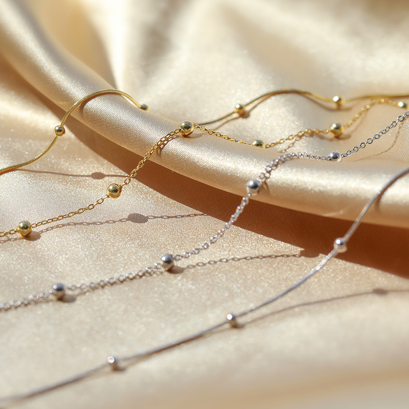 Neck Chain Women Short Clavicle Necklace Sterling Silver Clavicle Chain Women Simple Temperament