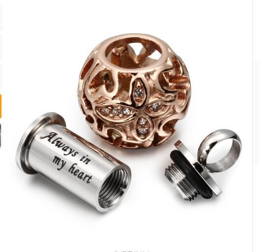 Hot Titanium Steel Lantern Necklace Openable Lettering Perfume Bottle Pendant