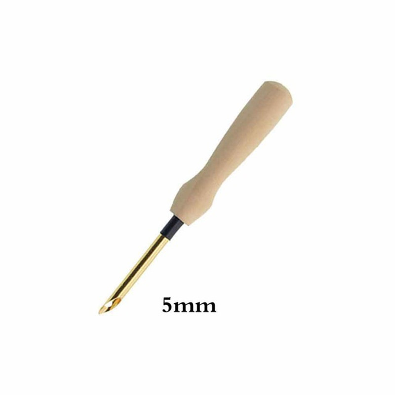 Log Handle Poke Embroidery Needle Tool Handmade — image 1