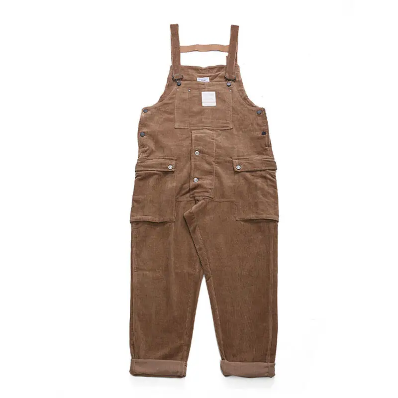 Siamese Overalls Men's Washed Corduroy Overalls Loose