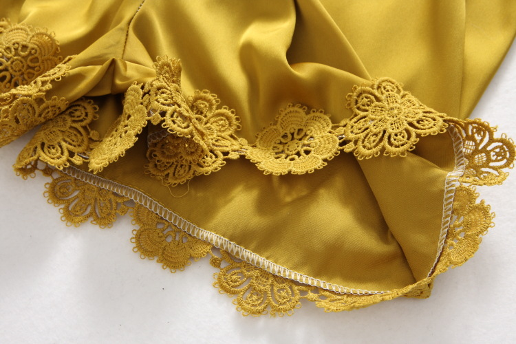 Two-piece Silk Pajamas Female Suspender Shorts