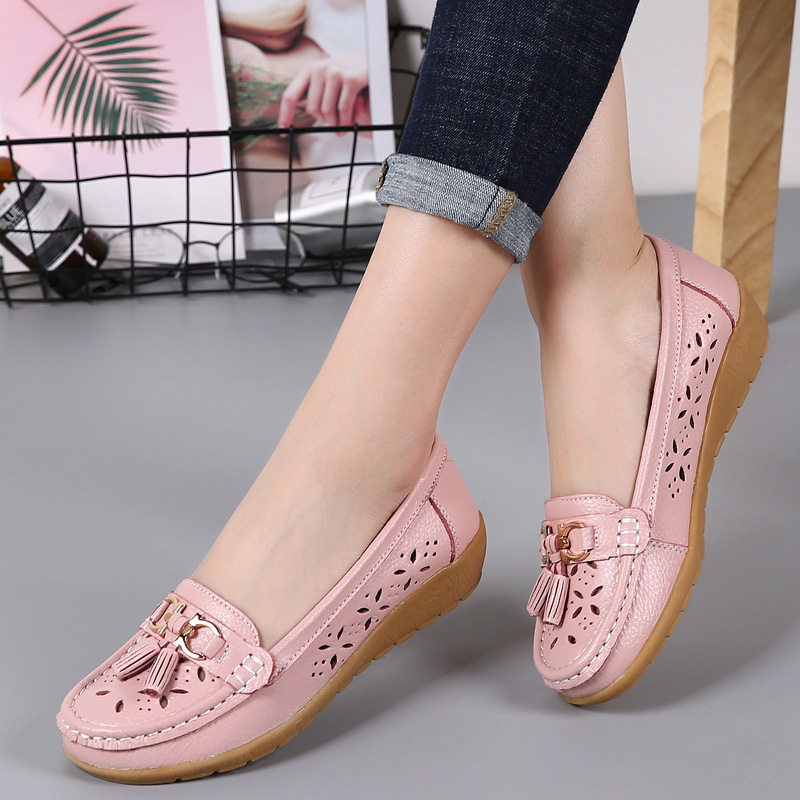 Summer Hollow New Middle-Aged And Elderly Mother Shoes Female Peas Shoes