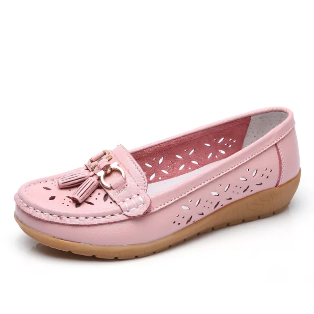 Summer Hollow New Middle Aged And Elderly Mother Shoes Female Peas Shoes Pink - Shop at LoveMi